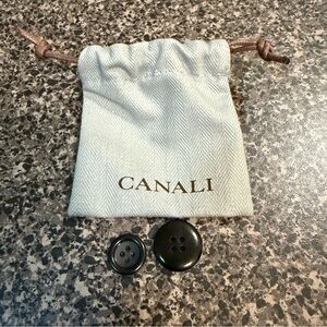 Canali Spare Buttons Set Original Drawstring Pouch Suit Jacket Coat Replacement